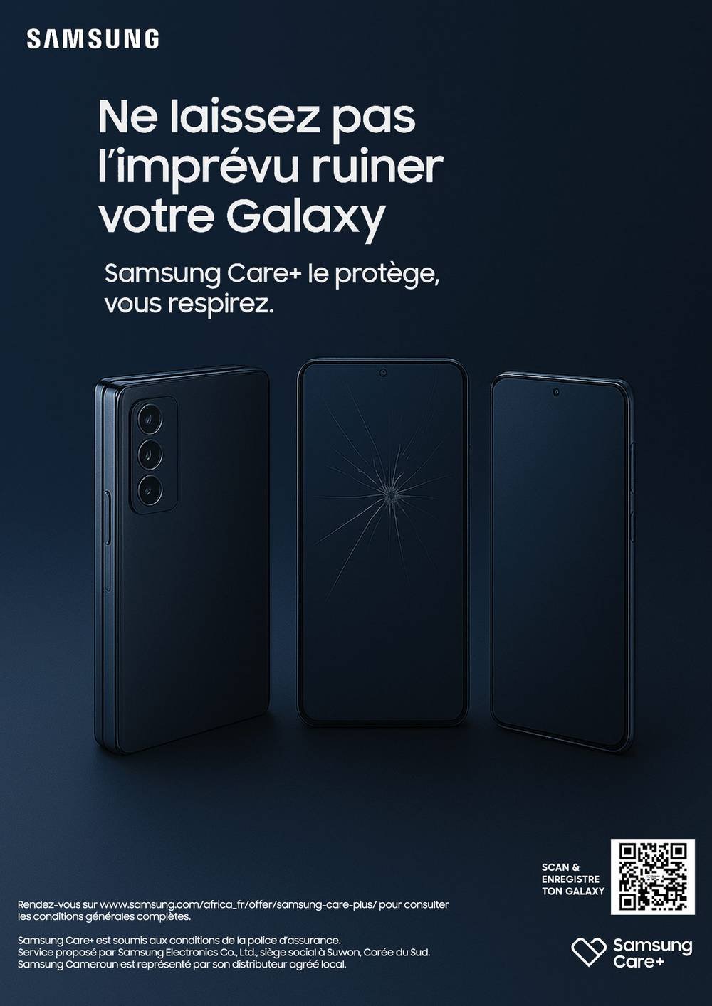Affiche Samsung Care+.